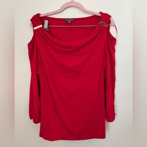 Vince Camuto cold shoulder cowl neck top